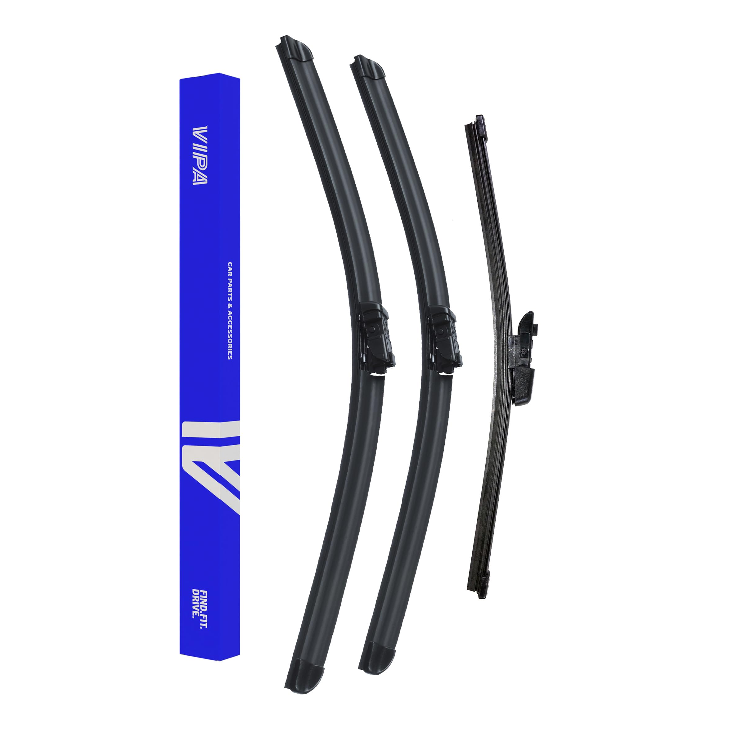 Vipa Car Parts Premium Wiper Blade Set | fits: SKODA YETI SUV (May 2009 to Dec 2017) | All-Weather Performance | Durable, Streak-Free Windshield Wipers | Easy Installation