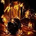 Icicle Orange Halloween Pumpkin Lights, 3D Pumpkin String Light Indoor LED Jack-O-Lantern Halloween Lights (9.51ft 20 LEDs, Battery-Powered)
