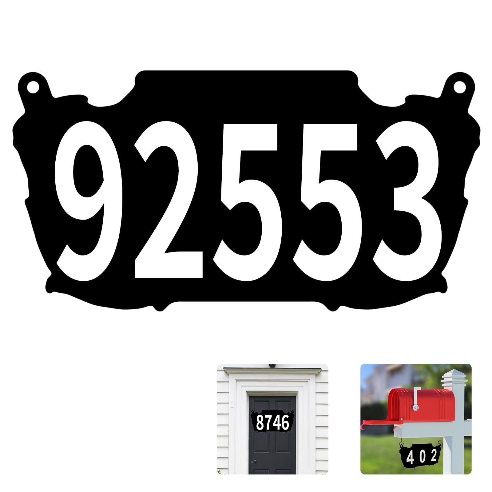Photo 1 of IVWVI Double sided Metal Mailbox Numbers, Address Plaque, Waterproof, Rustproof Address Sign for House Home Office Street Yard Mailbox