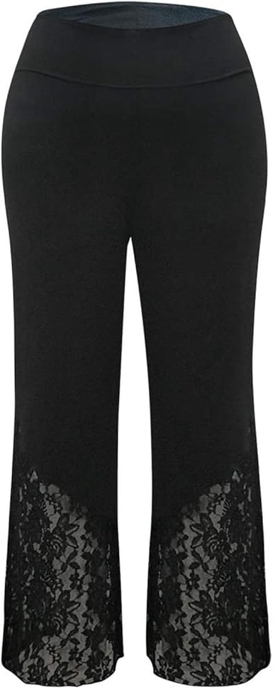 plus size lace trousers