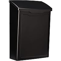Architectural Mailboxes 2681B Black Marina Wall Mount Mailbox, Small
