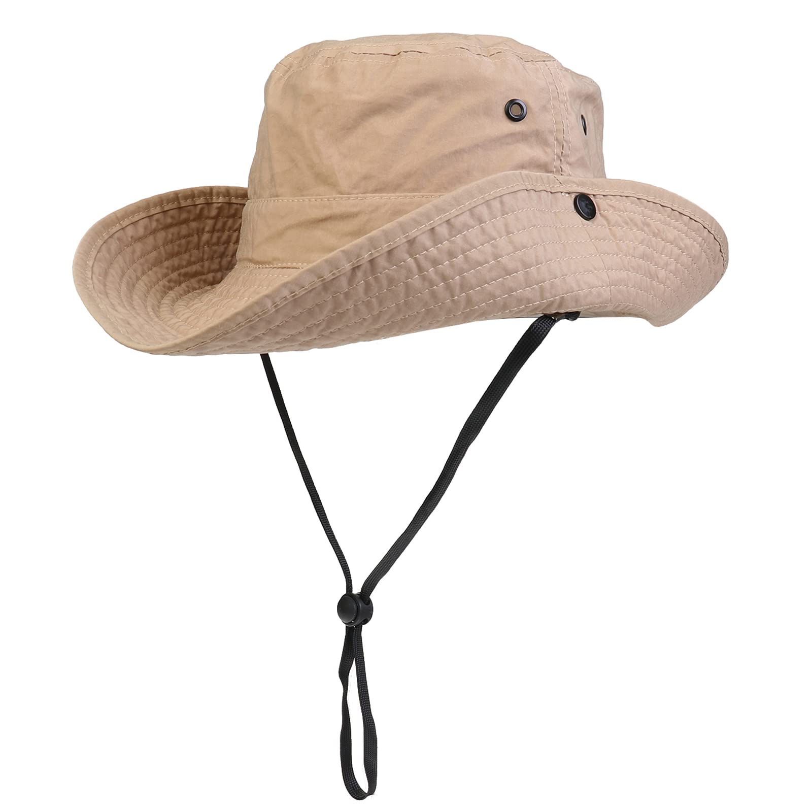 NiceYnn Bucket Foldable Garden Outdoor Safari Hat UPF 50 Wide Brim Summer UV Protection Sun Hats Fishing Walking Hiking Boonie Cap for Men Chin Strap