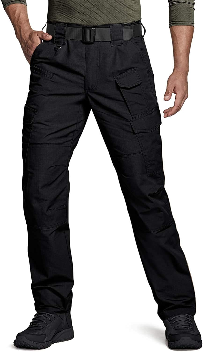 VMNG Tactical Waterproof Pants, Water Repellent Ripstop Cargo Pants