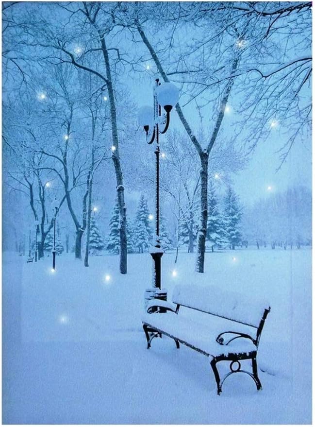 Christmas Canvas LED Large Print with Lights Festive Wall Art 40cm x