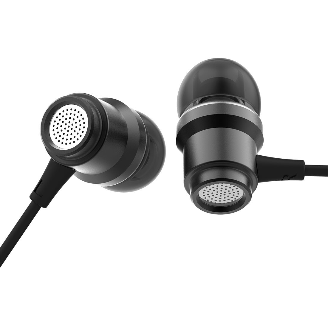 Inphic IN6 In-ear Headphones Earphones Noise Isolating Heavy Deep Bass Earbuds with Microphone for iPhone, iPad, iPod, MP3 Player, Samsung Galaxy Smartphone PC Laptop and more, Classic Black