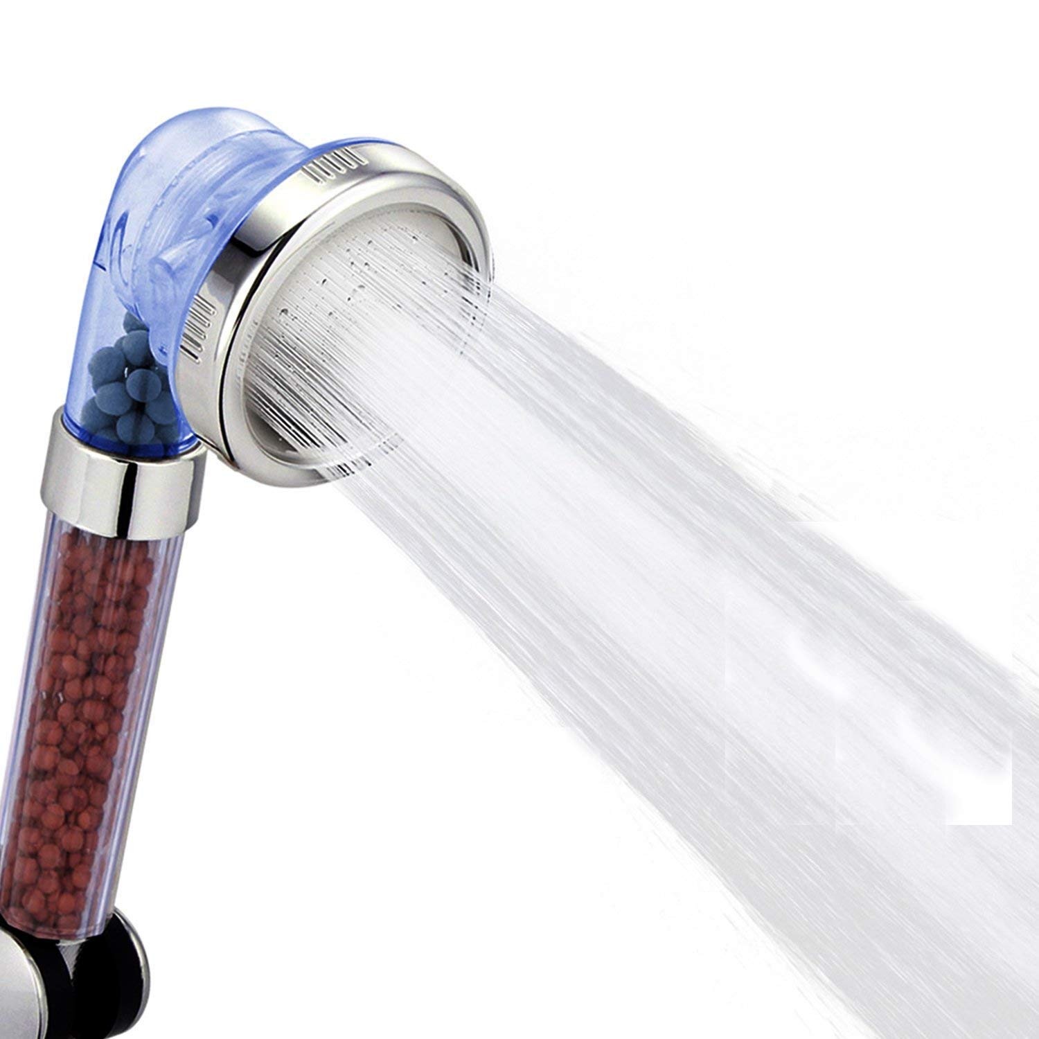 VEHHE 3 Jet Round Rainfall Hand Held Fixed Shower Head High Pressure & Saving Water Negative Lons Shower Sprinkler Head for Relation,Spa,Dry Hair and Skin