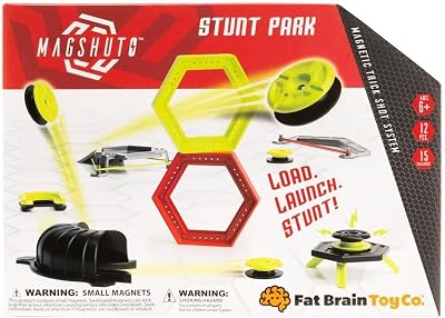 Fat Brain Toys Magshuto Stunt Park Ramp Set 15 Challenges STEM Toy Gift