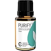 Rocky Mountain Oils Purify Essential Oil Blend 15ml - Organic, 100% Pure Blend with Lemongrass, Rosemary, Lavender, Myrtle, Citronella, and Tea Tree for Diffuser, Aromatherapy, Hotel, Spa