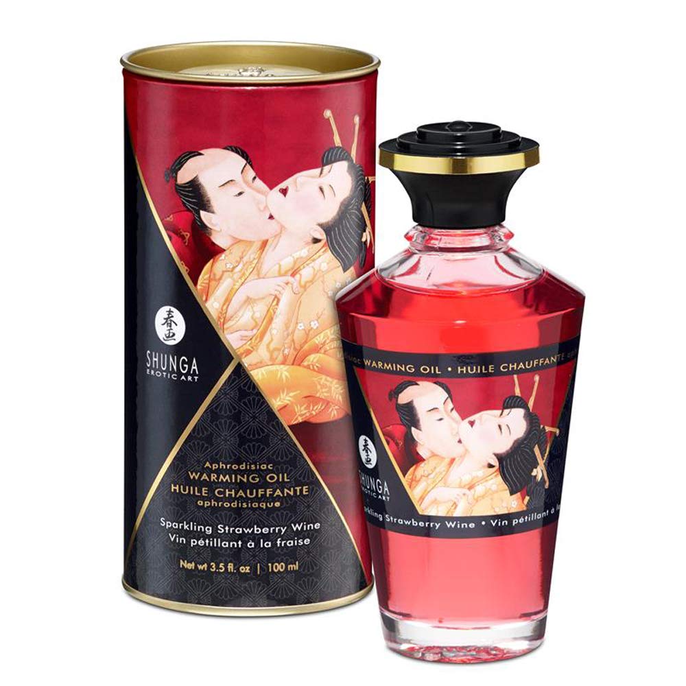 Shunga Aceite MASAJE EFECTO CALOR Taste Champagne with Strawberry 100 ml