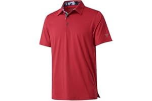 M MAELREG Mens Polo Shirts Short and Long Sleeve Casual Solid Stylish Dry Fit Performance Designed Collared Golf Polo Shirts for Men