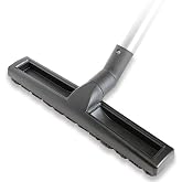 Drainvac CT157B Hard Floor Brush - Central Vacuum Accessories | Extra Wide 14-Inch Brush, Swivel Neck Design, Natural Bristles, Dual Rubber Wheels, Fits Regular Wands with Button Lock