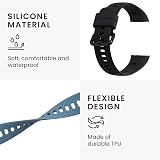 kwmobile 2x Silicone Watch Straps for HONOR Band 5 Band 4 Black Blue Grey view 3