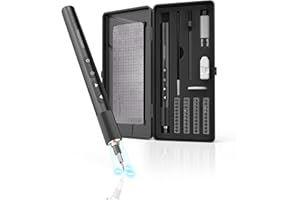 TOOLENDARY Mini Electric Screwdriver Kits, 47 in 1 Precision Electric Screwdriver, Power Screwdriver Sets with 40 Bits, Small Electric Screwdriver Cordless for Camera, Laptop-Black