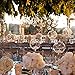 NewDreamWorld Package of 24 Clear Glass Orbs Terrarium Hanging Glass Candle Holders 8 cm Tea Light Holders Use for Succulent Gardening or Wedding Decorations