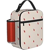 DORKEIXIA Strawberry Strawberries Lunch Box Lunch Bag For Women Adults Men - Insulated Reusable Cute Lunch Bag With Large Capacity - Cooler Lunch Container For Work/Travel/Office
