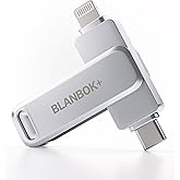 MFi Certified 128GB Flash Drive for iPhone Photo Stick, USB Thumb Drive Memory Stick High Speed USB Drive Photo Storage for iPhone Flash Drive Compatible for iPhone/iPad/Android/PC
