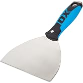 OX Premium Drywall Putty Knife 6-Inch - Flexible Stainless Steel Mud Knife | Comfort grip handle with metal hammer end - ideal for taping, mudding, joint compound &amp; spackling