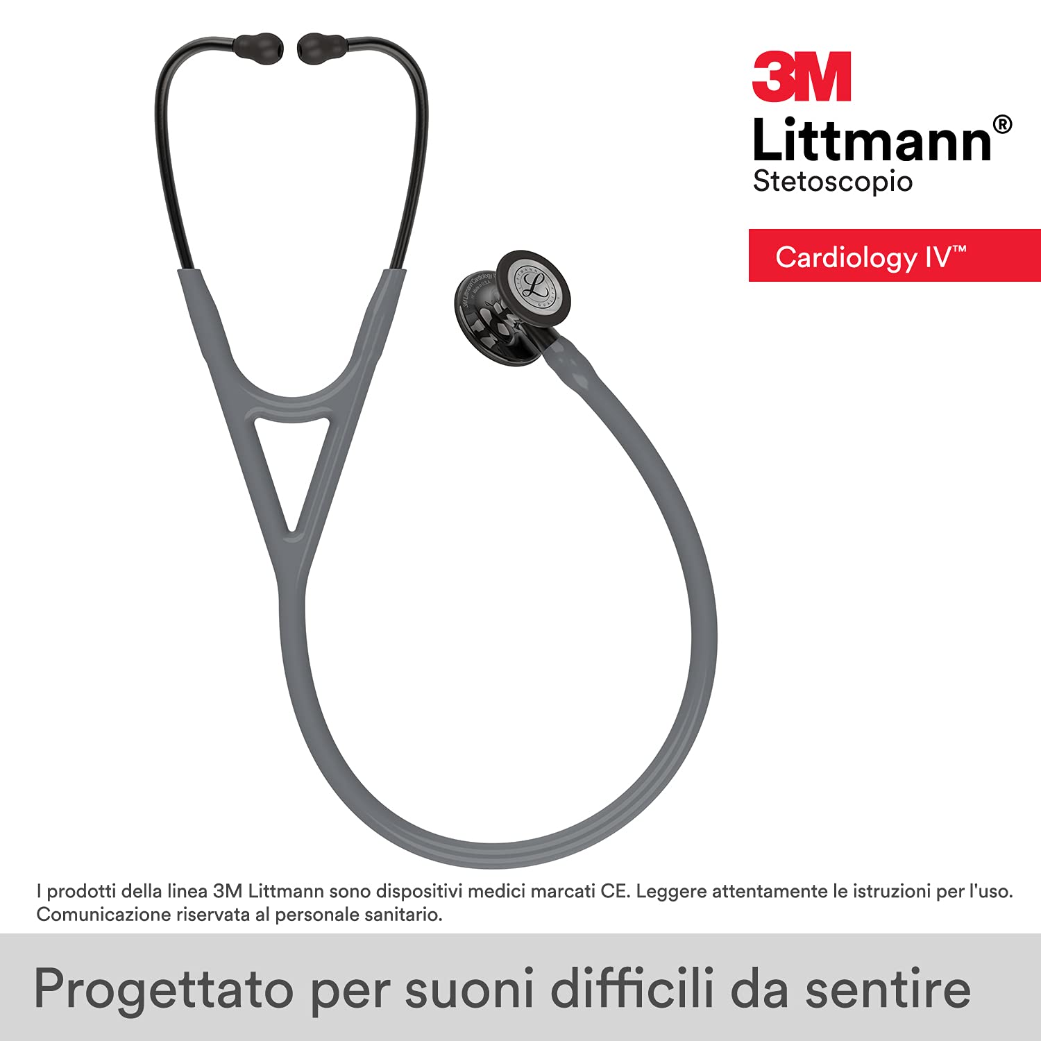 3M Littmann Cardiology IV Diagnostic Stethoscope, 6238, More Than 2X as Loud, Weighs Less, Stainless Steel High Polish Smoke-Finish Chestpiece, 27