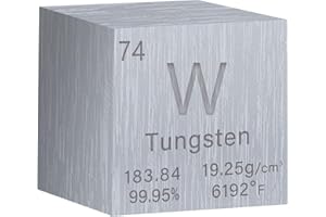 REELANX 1 Inch Tungsten Cube Metal Density, High Density Element Cube Pure Metal, for Element Collections Lab Experiment Material,Elemental Collection Hobby,Gift for Children (Tungsten)