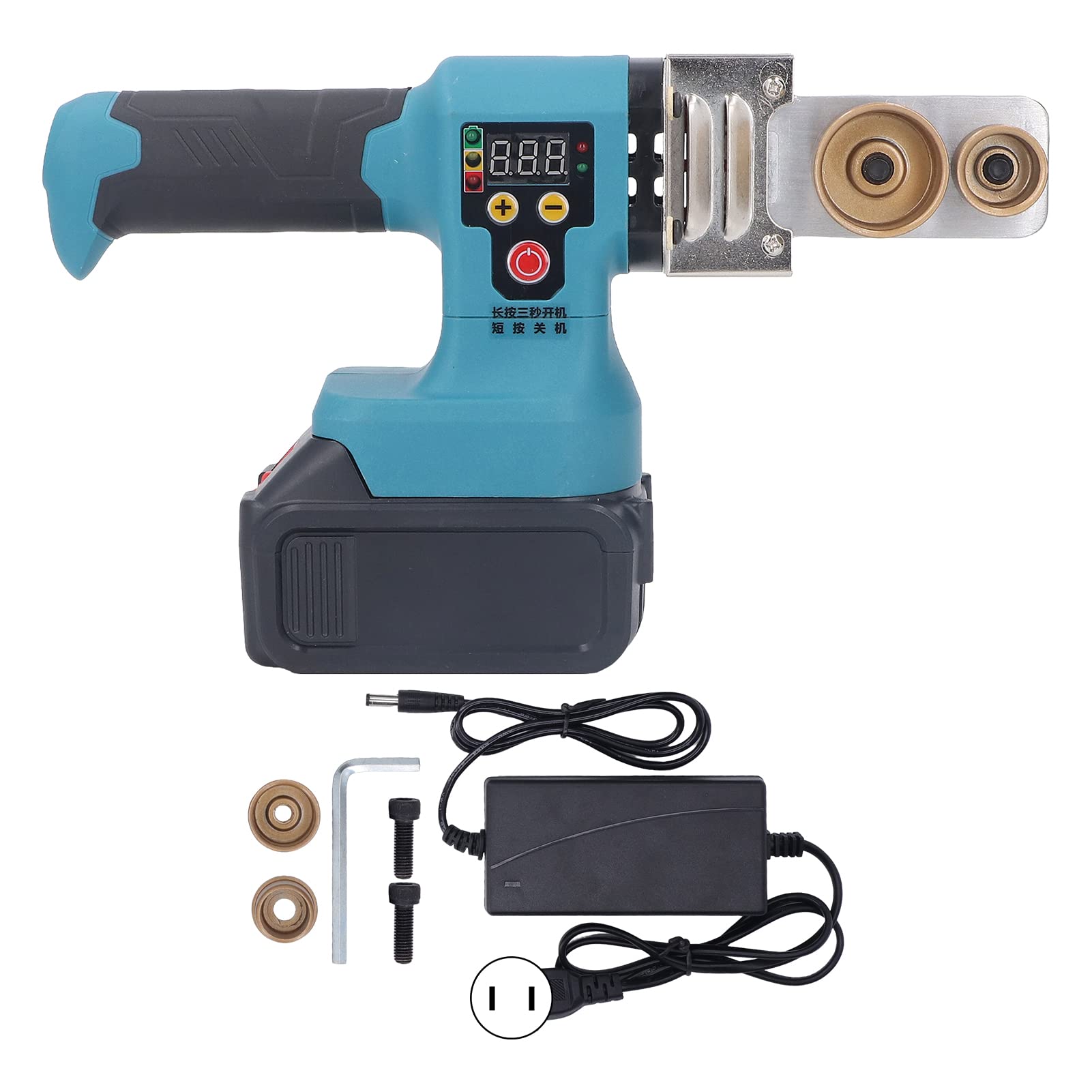 Photo 1 of Electric  Fuser for Lithium Hot Melter Water Pipe Ppr Fuser Garden Water Pipe Rechargable Garden Pipe Watering Thermoplastic Adhesives (US Plug 100?240v)