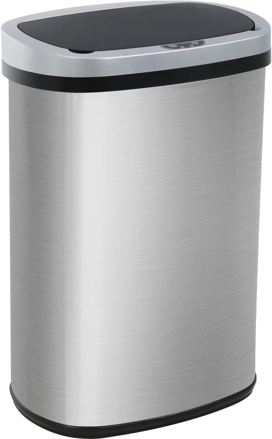 13 Gallon 50 Liter Kitchen Trash Can for Bathroom Bedroom Home Office Automatic Touch Free High-Capacity Garbage Can with Lid Brushed Stainless Steel Waste Bin