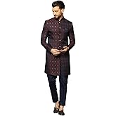 KISAH Men's Sherwani Set - Traditional Indian Ethnic Wear for Men - Ideal for Weddings, Festivals & Celebrations