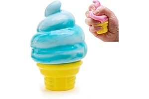 Ice Cream Squeeze Squishy, Ice Cream Squishy, 2026 Upgrade Slow Rise Sensory Fidget Toy, Easter Basket Stuffers Party Favors (Blue)
