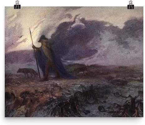 Amazon レトログレード インク ハーマン ヘンドリッチ オーディン ザ ワンダラー バイキング アート ウォータン ワンダン 北欧神話 トール ヴィンテージ ペインティング ウォールアート 16 アートフレーム ポスター オンライン通販