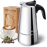Stovetop Espresso Maker, Moka Pot, Godmorn Italian Coffee Maker 200ml/6.7oz/4 cup (espresso cup=50m), Classic Cafe…