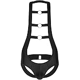 DingMi Men Underwear Leotard Bodysuit Jockstrap Wrestling Singlet Hanging Neck Briefs Bodysuit
