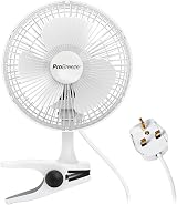 Pro Breeze 6 Inch Clip On Fan - 2 Speeds, 360° Rotation, Silent Operation