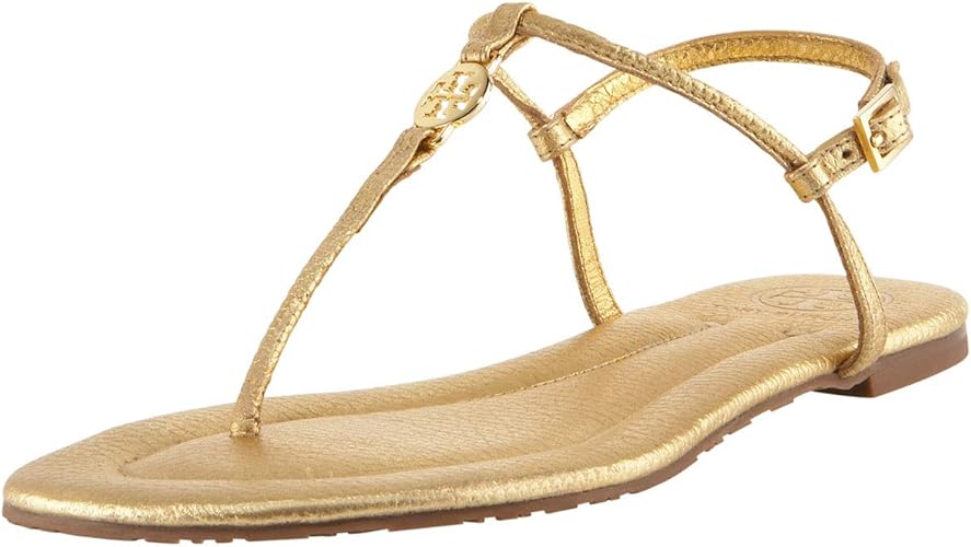 tory burch gold flip flops