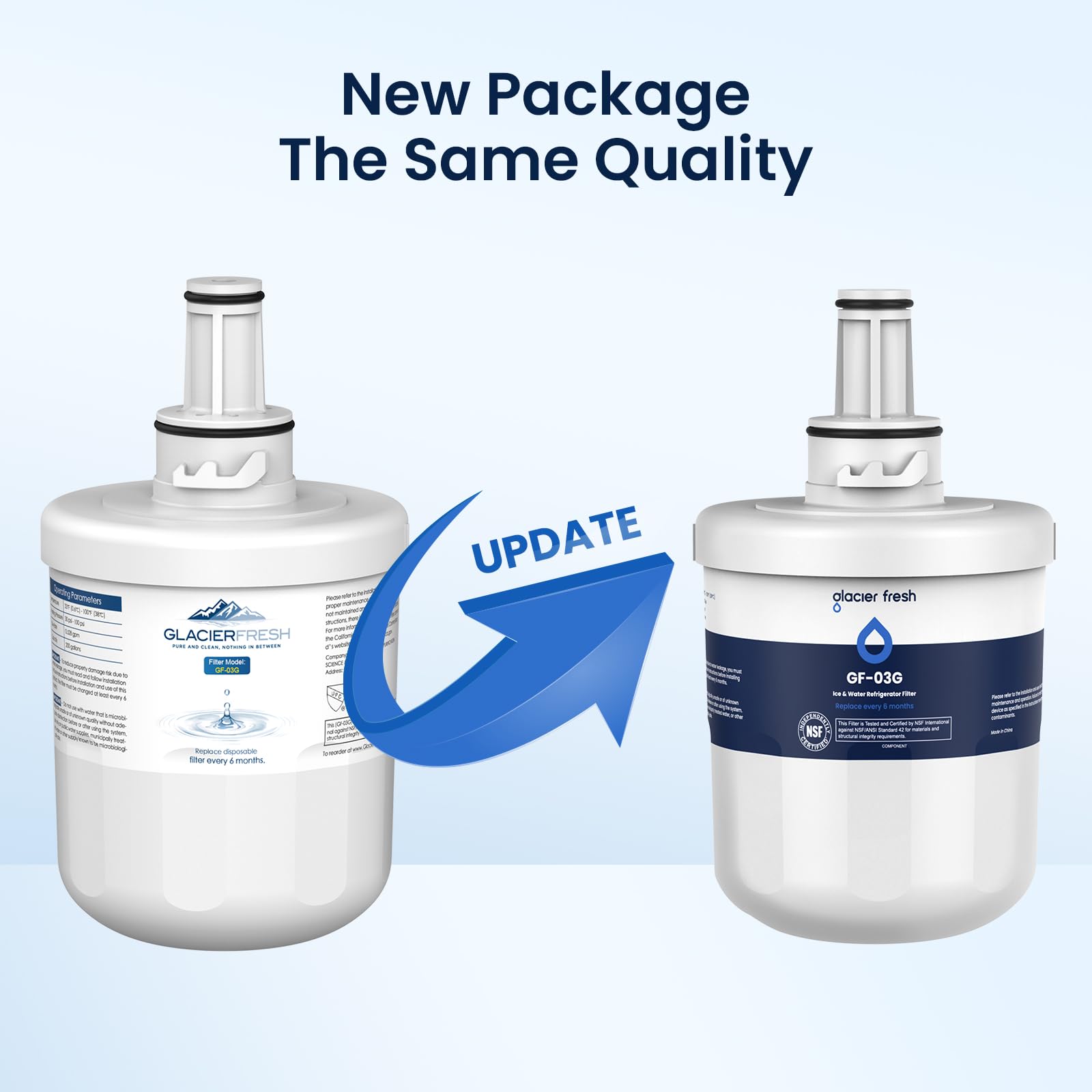GLACIER FRESH Replacement for DA29-00003G Water Filter, Compatible with Samsung* Aqua-Pure Plus, DA29-00003F, DA29-00003B, HAFCU1, RFG237AARS, FMS-1, RS22HDHPNSR, RSG257AARS, WSS-1, 3 Pack