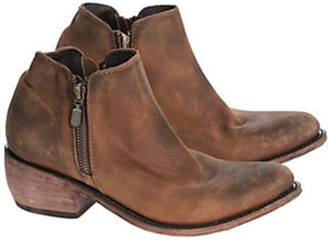 LIBERTY BLACK Women's Vegas Claro Double Zip Booties Round Toe
