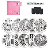 Biutee Nail Art Image Stamp Stamping Plates with Stamper,Scraper and Pack Bag