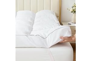 Memory Foam Mattress Topper Queen, 3 Inch Extra Thick Shredded Foam, 100% Cotton Mattress Pad Cover, Breathable & Skin-Friend