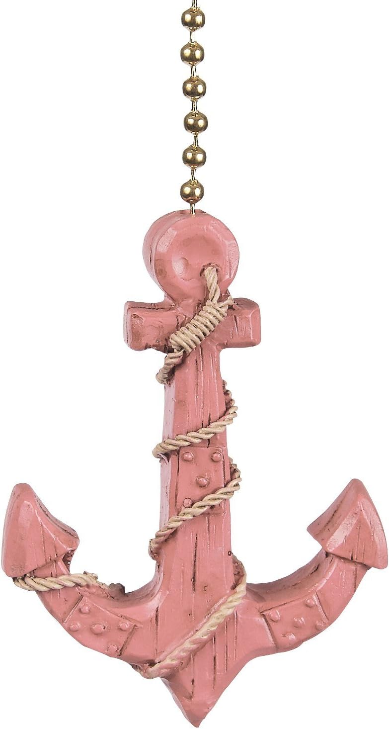 Clementine Designs Pink Is For Girls Boat Anchor Ceiling Fan Light