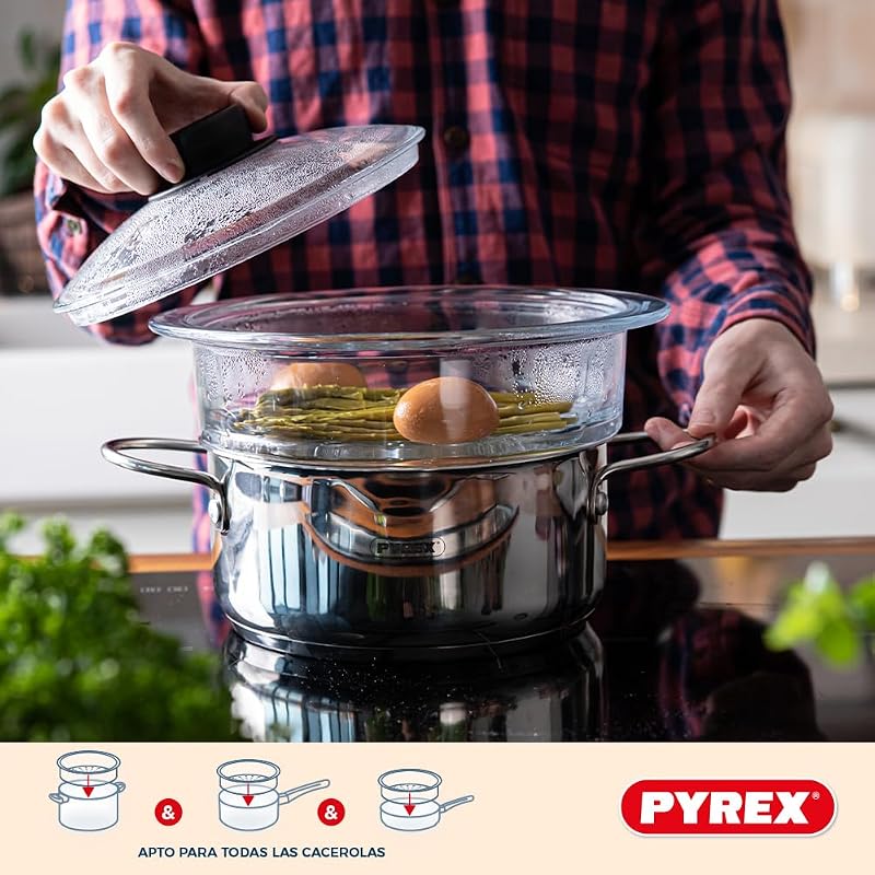 ® - Cesto a Vapore + Coperchio - Cucina a Vapore per Una Cucina Sana e gustosa! Prodotto in Francia