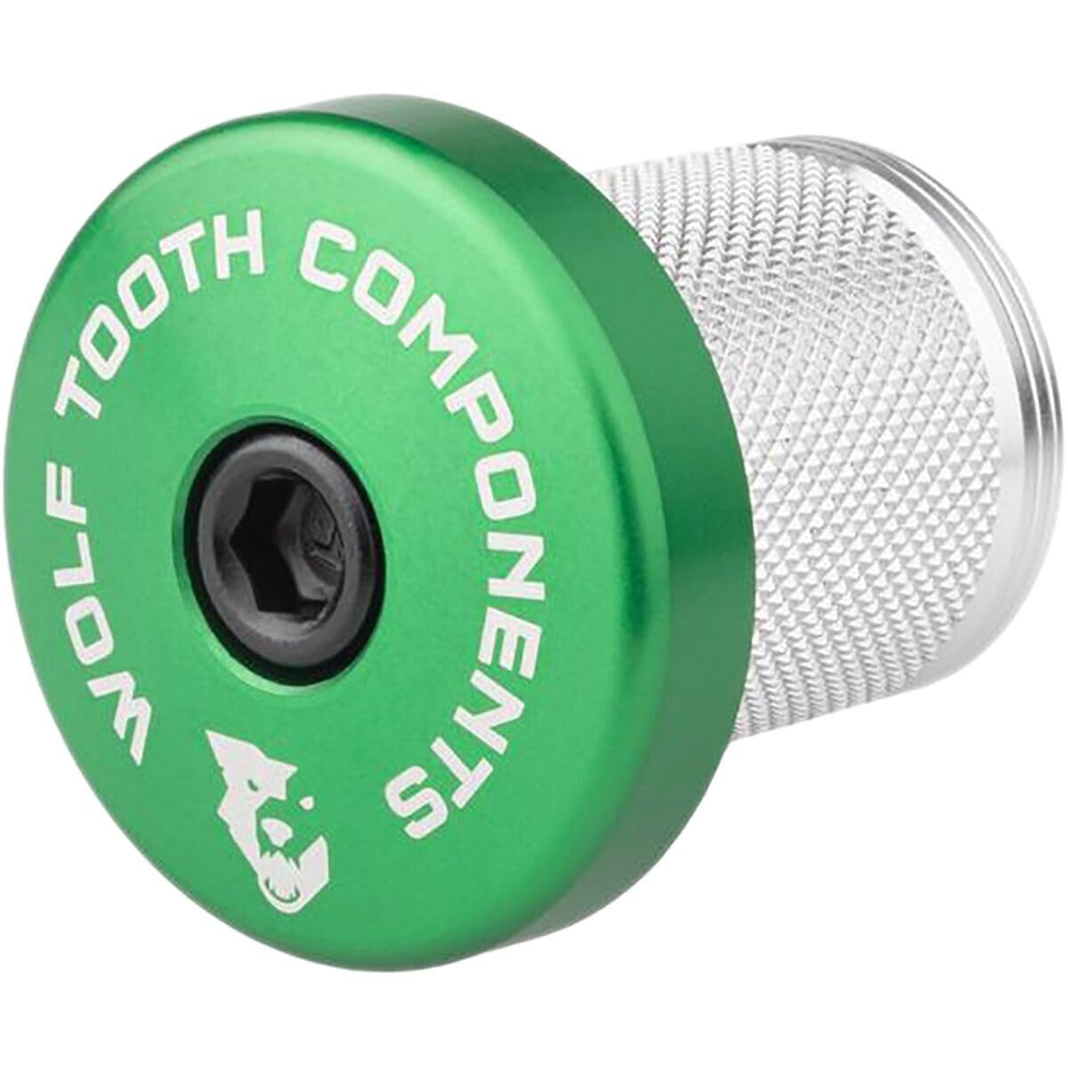 Wolf Tooth | Compression Plug with Integrated Spacer Stem Cap | Green | Lightweight Aluminium Bicycle Headset Accessories Wide Colour Range