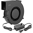 Wathai 140mm x 40mm Blower Fan 110V 120V 220V 240V Dual Ball Brushless Cooling with AC Plug Speed Control for DIY Inflatable or Exhaust Cooling