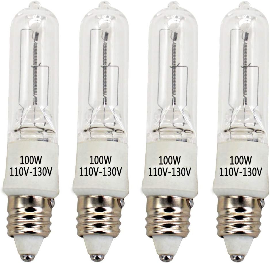 JD E11 110 Volt 130 Volt 100 Watt Halogen Bulbs,Mini Candelabra Bulbs