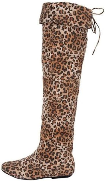 lace up animal print boots
