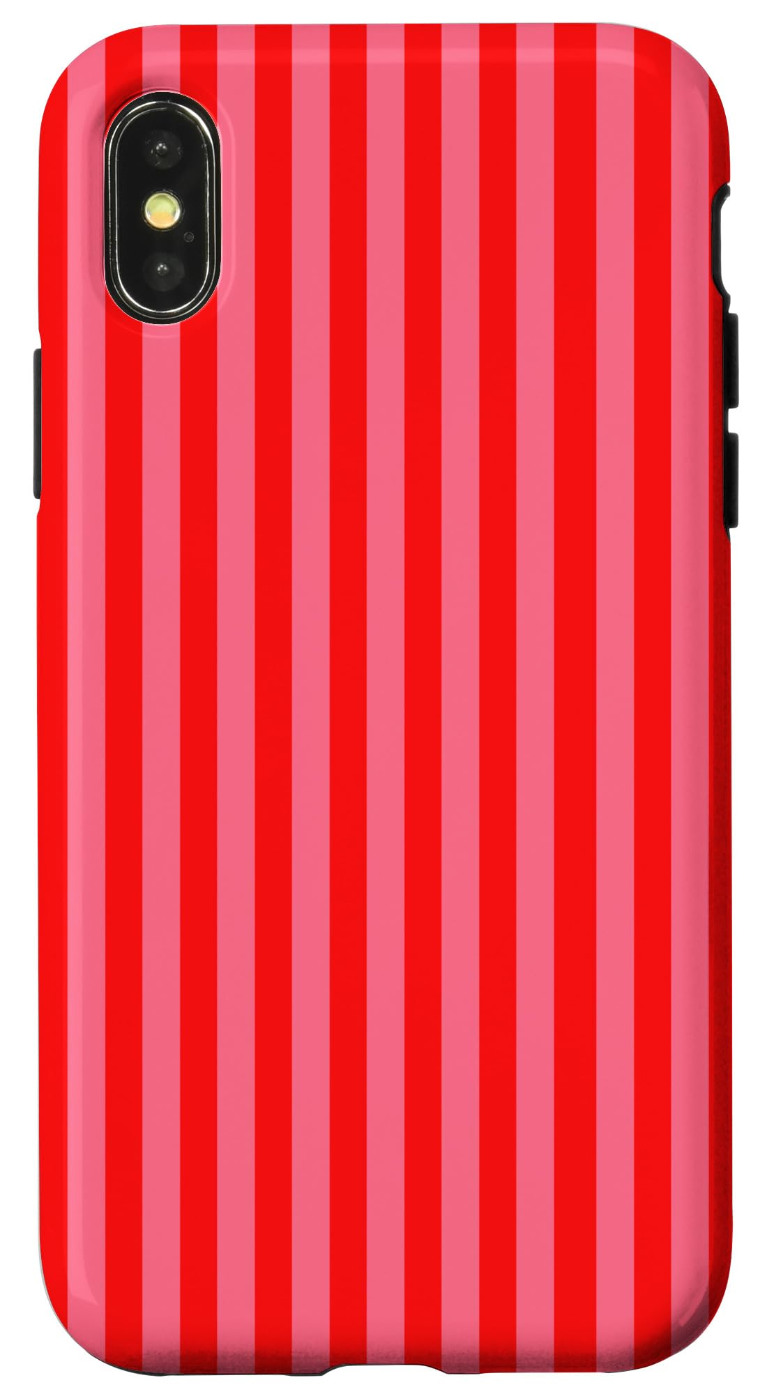 Retro Pink and Red Stripes Geometric Vertical Lines Pattern Case for iPhone X/XS