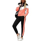 Marvmys Women's Tracksuit Set 2 Piece Sweatsuit Outfits Long Sleeve Zip Up Lounge Jogger Set with Pocket