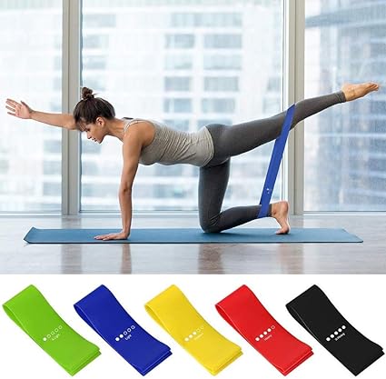FOOING Bandas Elasticas de Fitness, Set de 5 Loop Cintas Elásticas ...