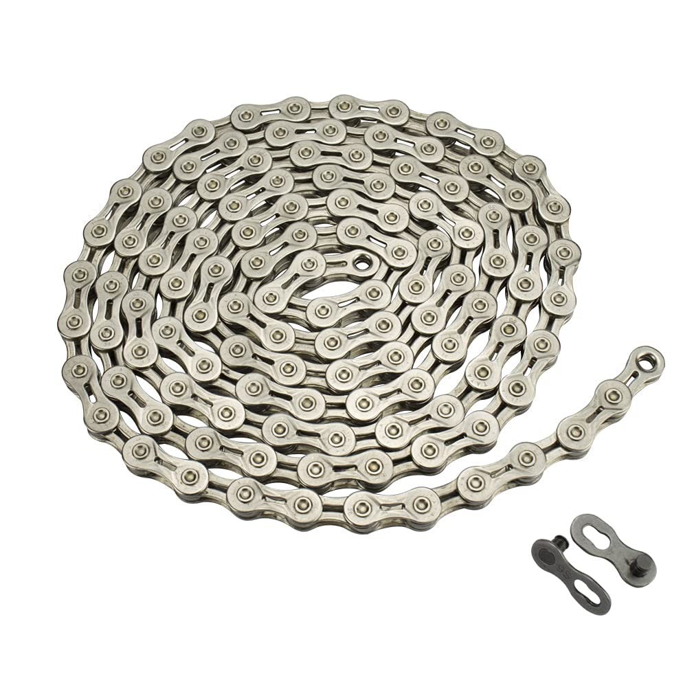 CYSKY Bike Chain 9 Speed Bicycle Chain, 1/2x11/128 Inch 116 Links Steel High Strength for 9-Gear Road Mountain Bicycle