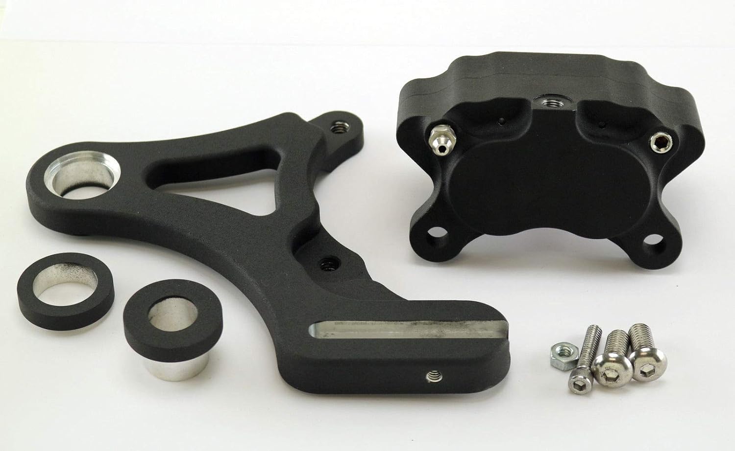 Black Ultima Rear Brake Caliper Mount for 19871999 Harley