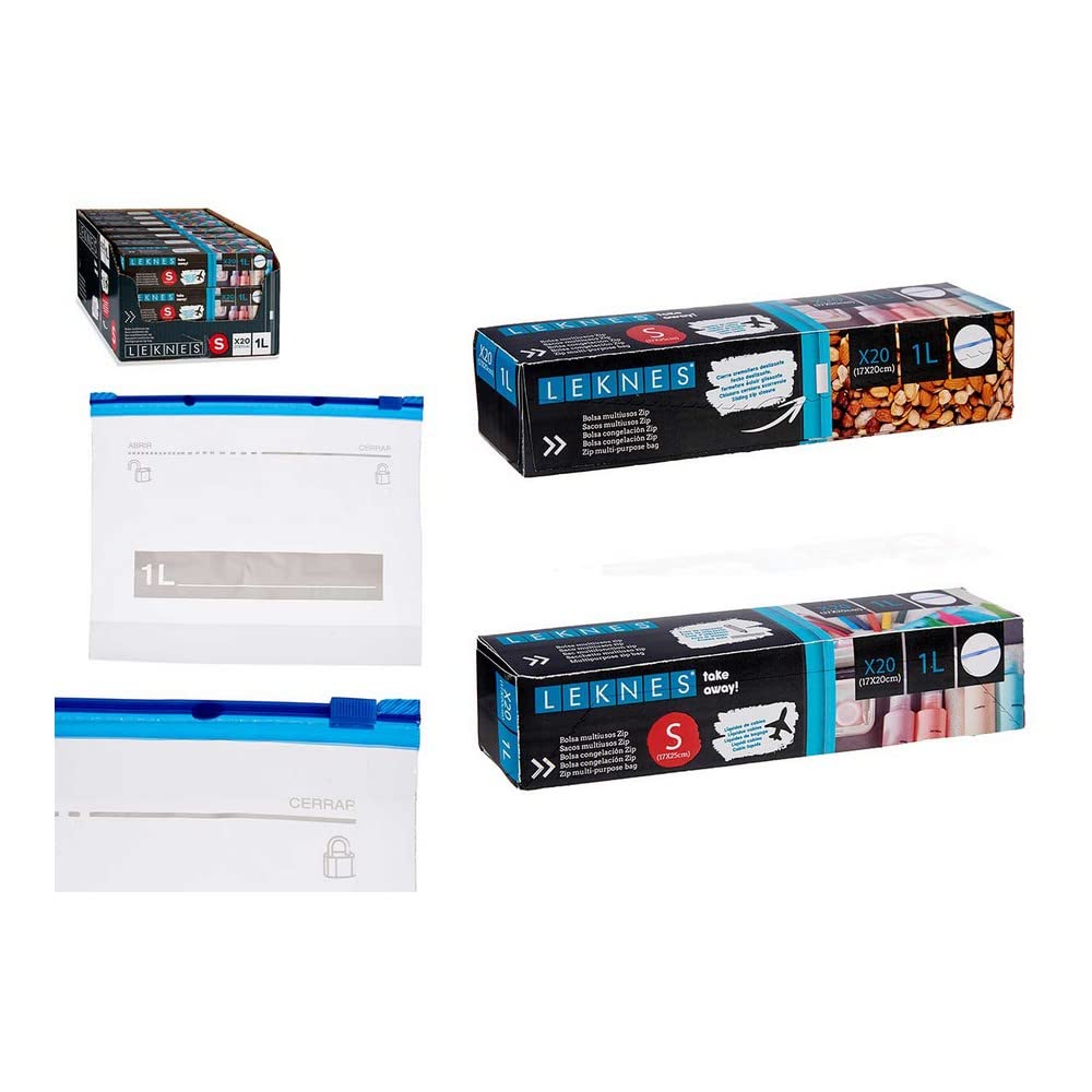 Multipurpose Zip Transparent (1 L) (20 Units)