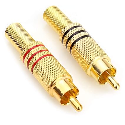 Nanyi vergoldete lautsprecher phono rca stecker auf 2 schraubklemmenleiste audio video typ balum stecker adapter für multimed