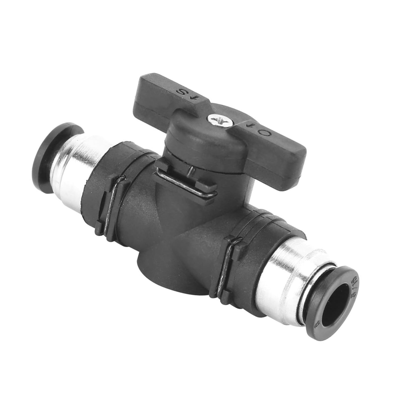 Garosa Pneumatic Connector Black Air 2 Way Quick Fittings Adapter BUC Hand Valve for 6mm-12mm Tube Hose BUC-08 Industrial Pneumatic Fittings Air Control Valve